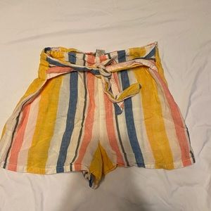 Colorful Linen Shorts